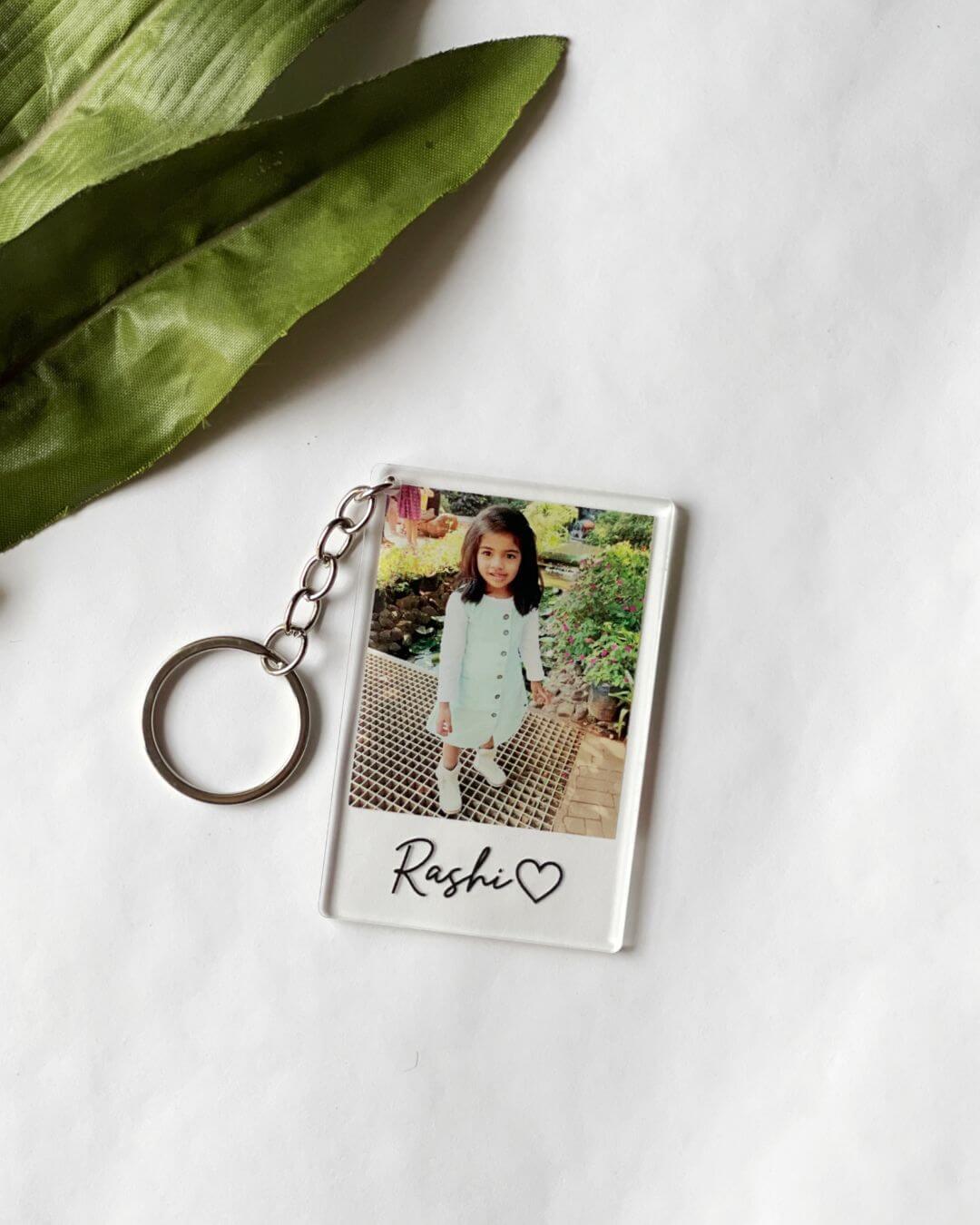 FrameIt Personalized Polaroid Keychain Custom Acrylic Photo