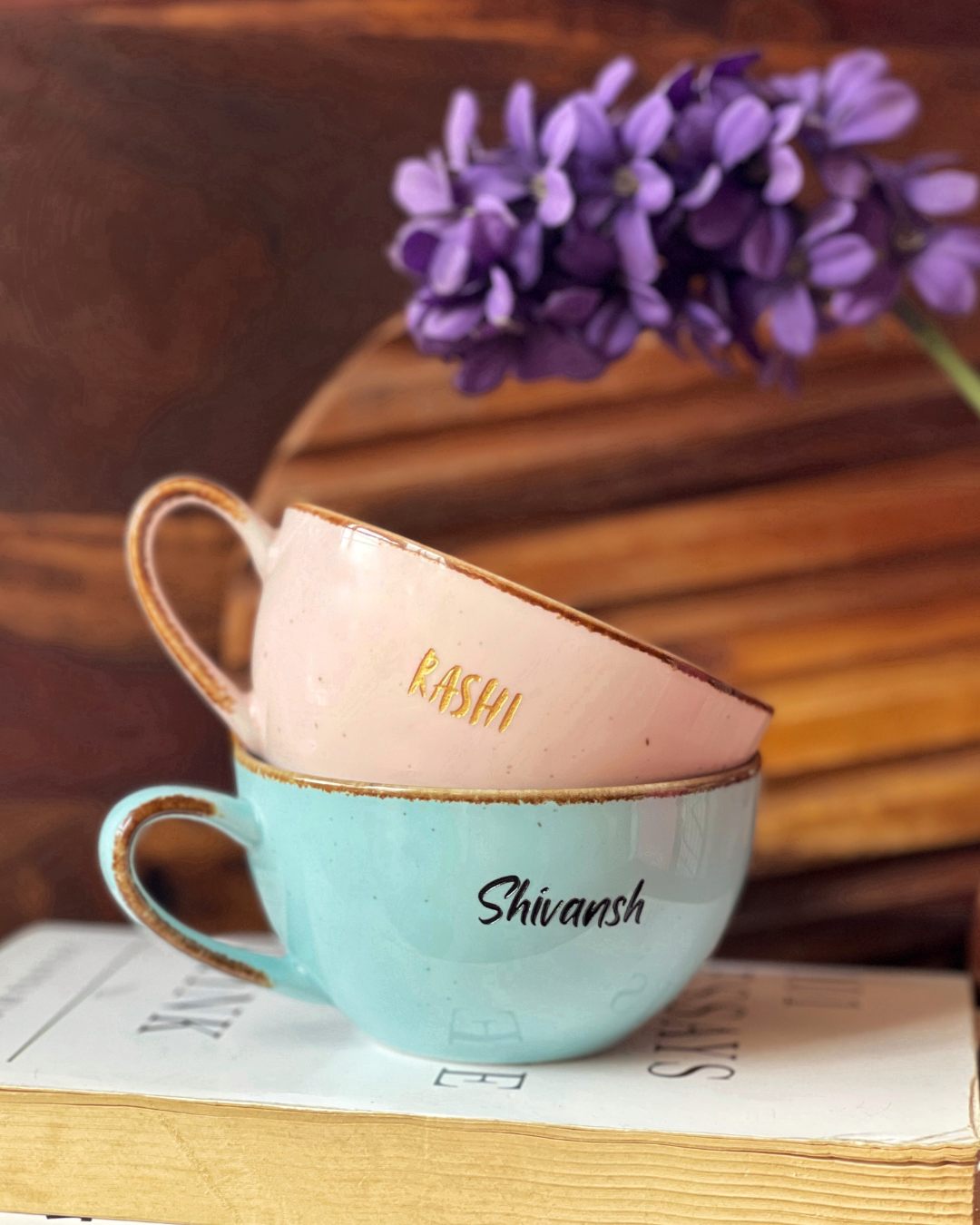Golden Sip Personalized Mug | Custom Pastel Ceramic | Stamporaa – Stamporaa 