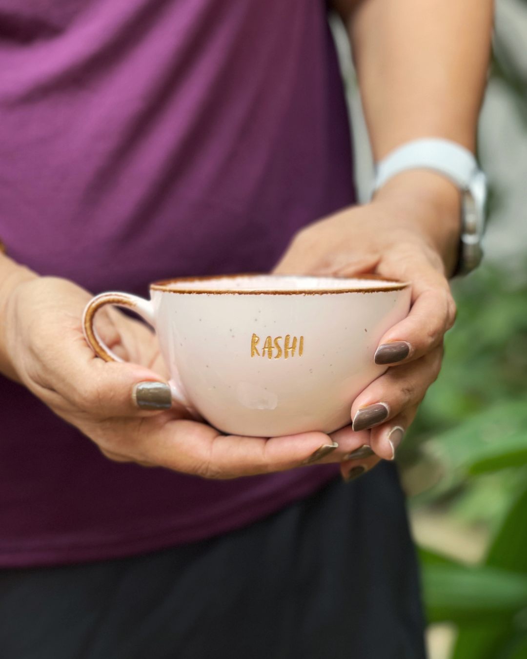 Golden Sip – Personalized Pastel Mug - Stamporaa - in Mumbai India