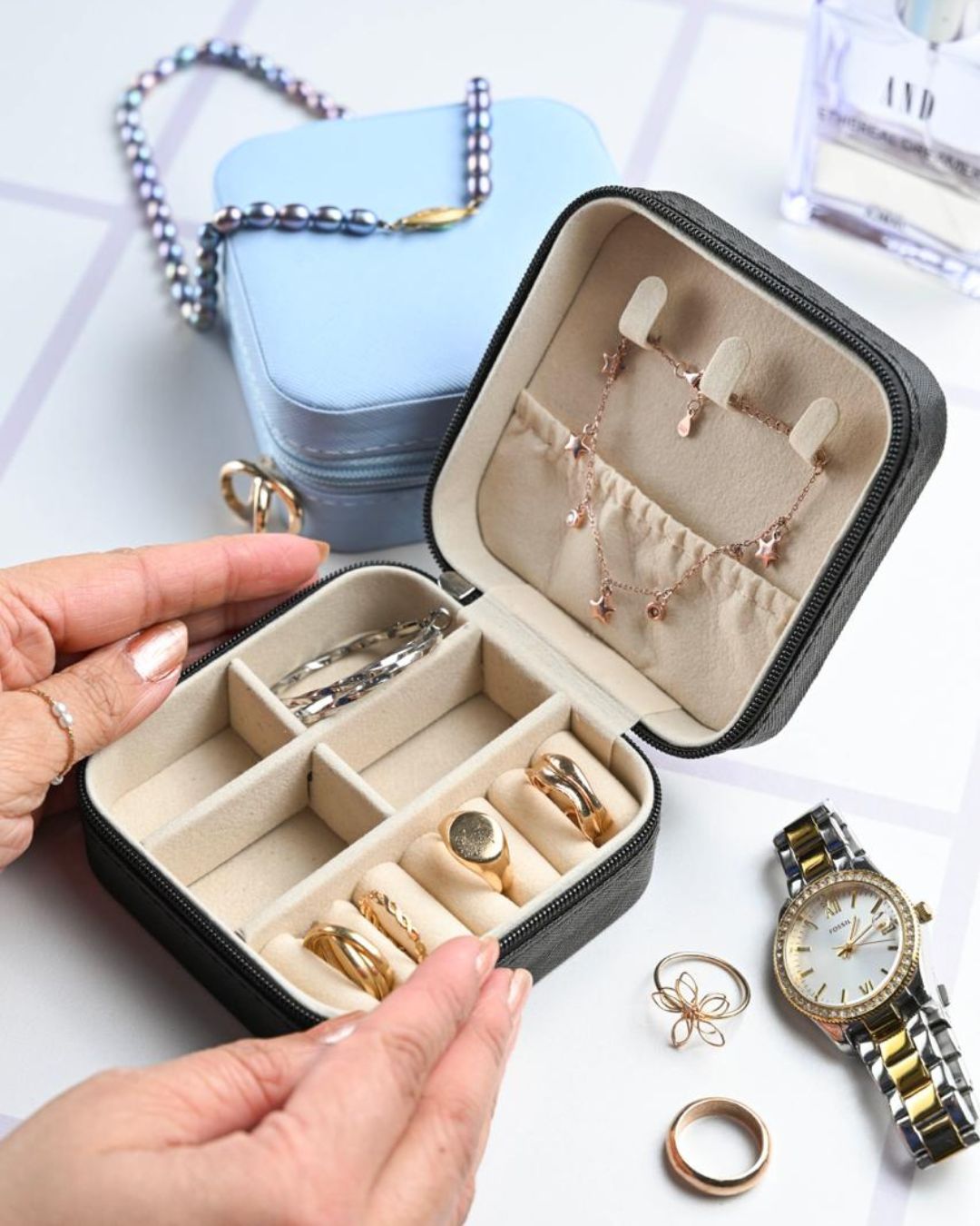 Onyx Sovereign - Personalized Small Jewelry Box - Stamporaa - in Mumbai India