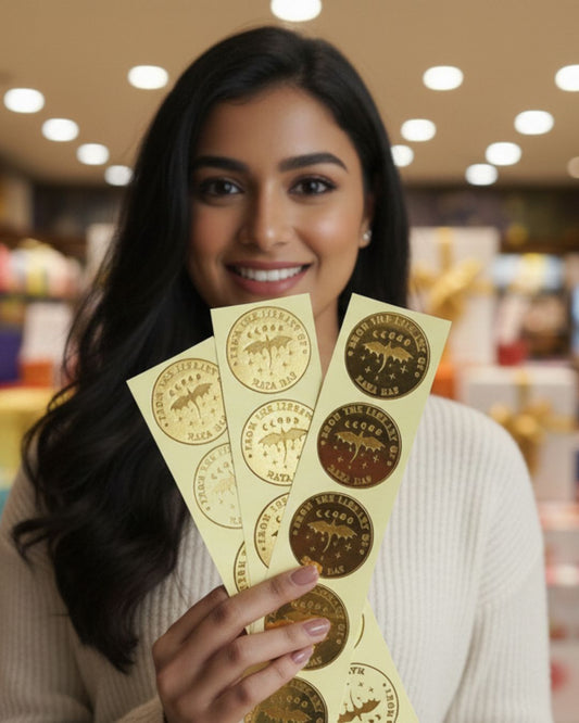 Signature Seal Plain Embossing Cards - Set of 20 - Stamporaa - in Mumbai India