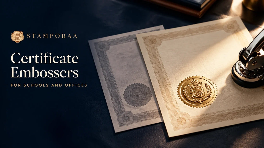 Original certificate with gold embossed seal over a photocopy