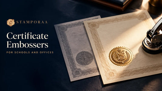 Original certificate with gold embossed seal over a photocopy