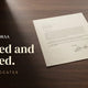 Brass scales and a legal opinion letter with a raised embossed seal and signature, headline Sealed and signed