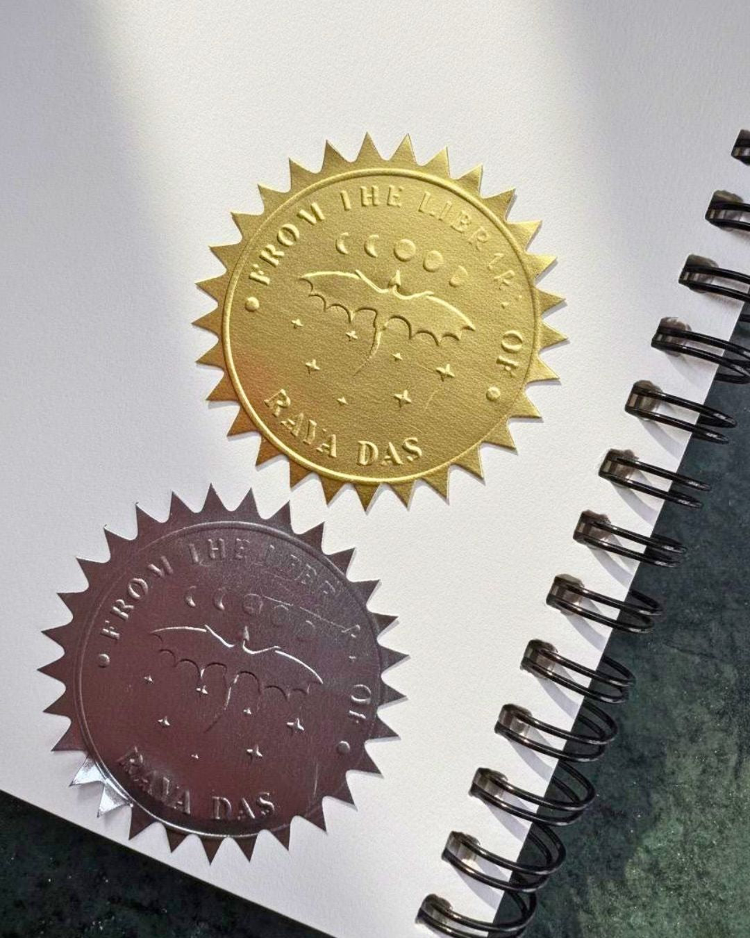 Customised Paper Embosser - Dragonfly Library Seal (40 mm) - Stamporaa - in Mumbai India