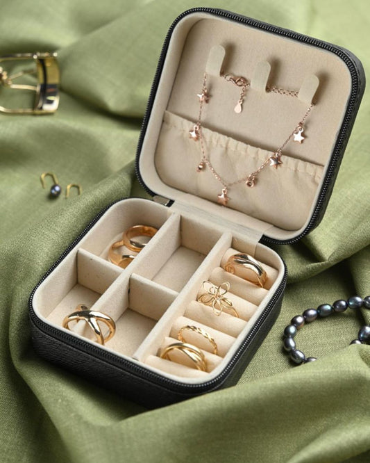 Onyx Sovereign - Personalized Small Jewelry Box - Stamporaa - in Mumbai India