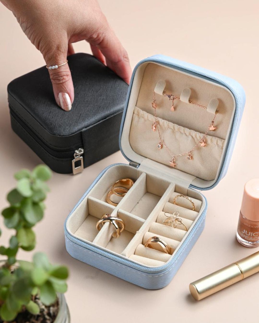 Onyx Sovereign - Personalized Small Jewelry Box - Stamporaa - in Mumbai India