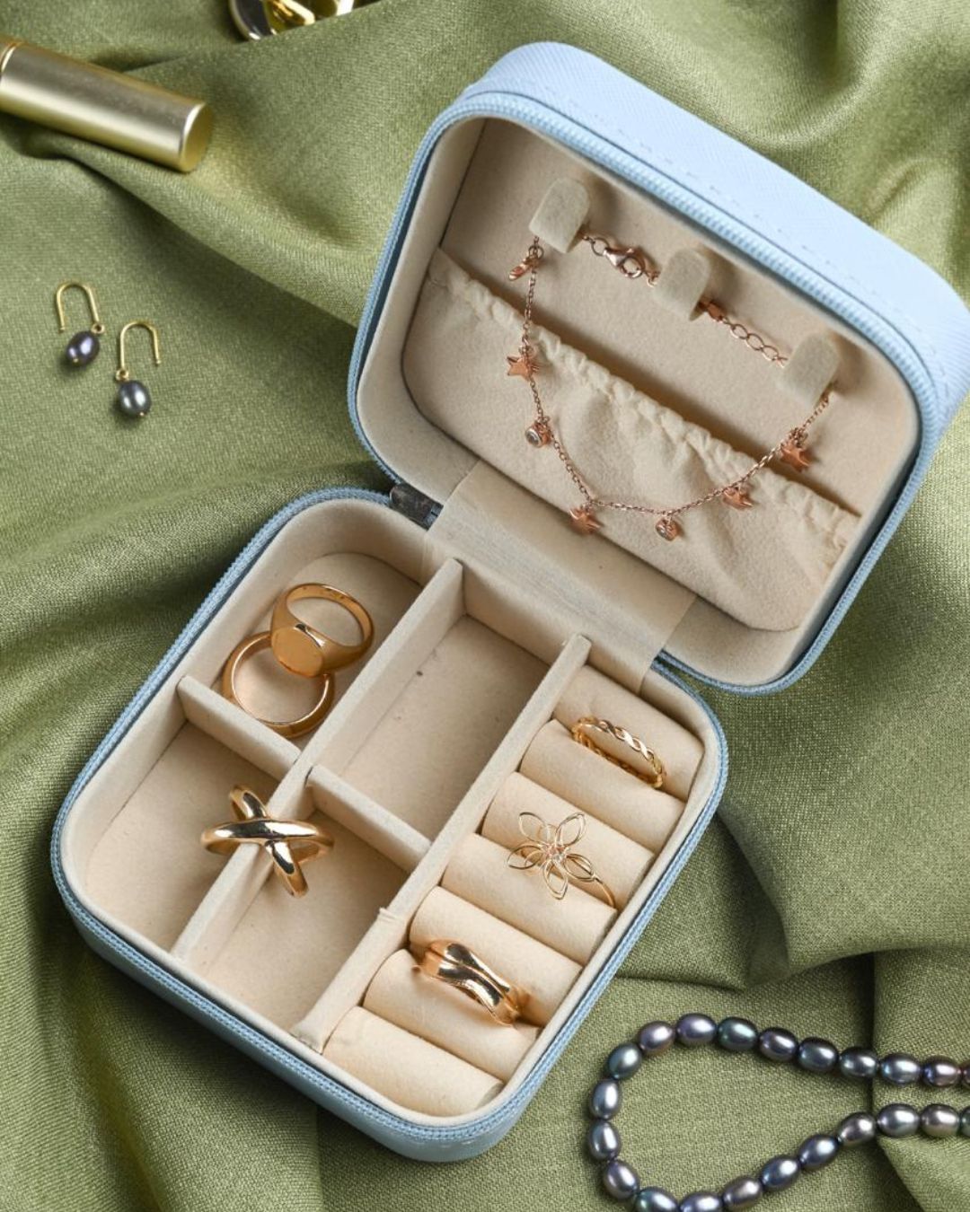 Onyx Sovereign - Personalized Small Jewelry Box - Stamporaa - in Mumbai India