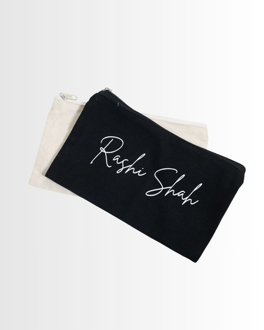 The Minimalist Pouch - Personalized Canvas Pouch
